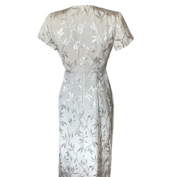 J.R. Nites Petites by Caliendo 70s Dress Set Jewel Jacket: Vintage Pink Floral - Picture 2 of 15